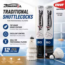 Dmantis D80 BWF Approved Professional Goose Feather Badminton Shuttlecocks