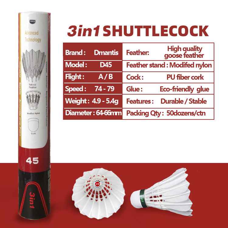 Dsc Shuttle Racket 3in1 Badminton Shuttlecock Dmantis D45 Speed 77 - Badminton Trendz LLC ...