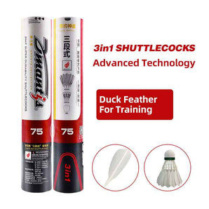 Dmantis D75 Professional Badminton 3in1 Feather Shuttlecock
